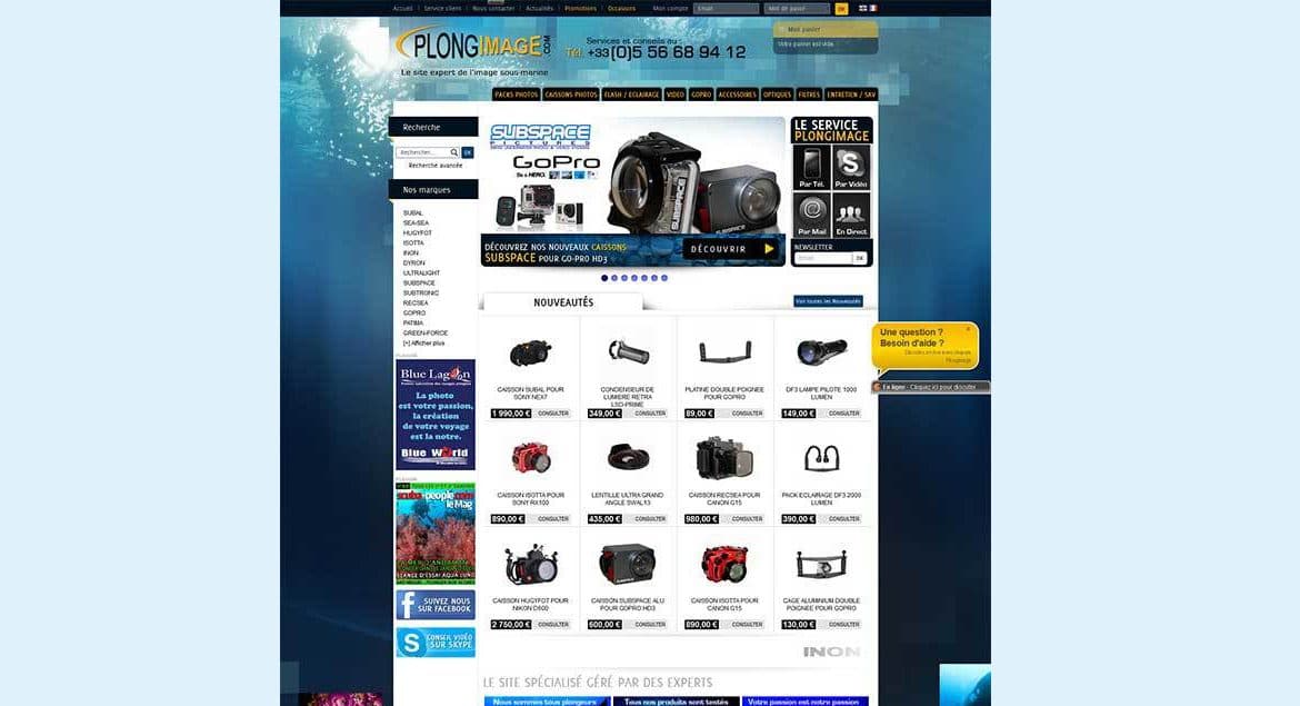 PLONGIMAGE PLONGE POUR UN NOUVEAU SITE INTERNET